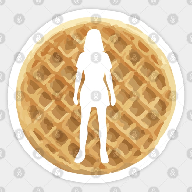 Waffle cutout Sticker by helengarvey